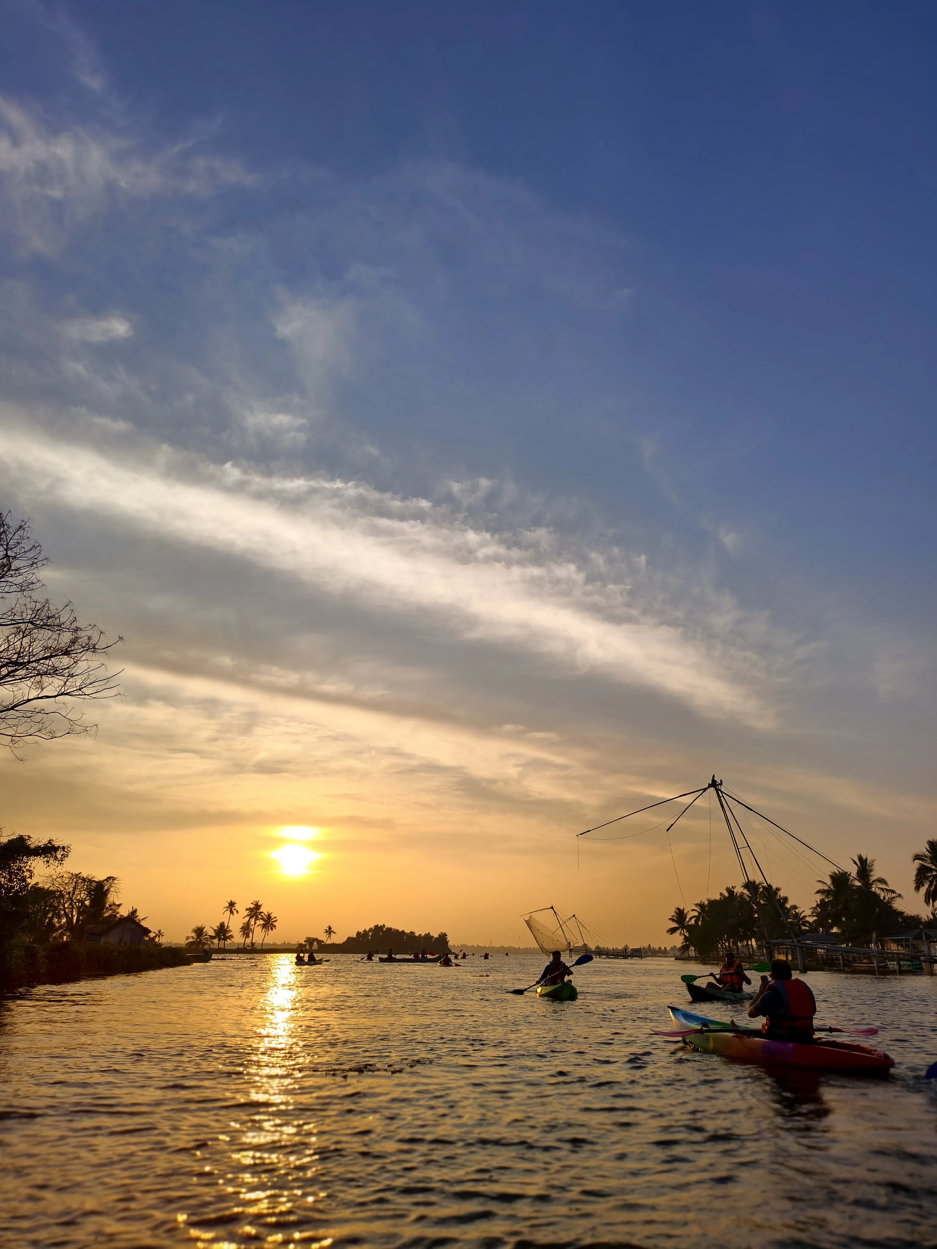Kayak lifestyle on Kadamakkudy backwaters